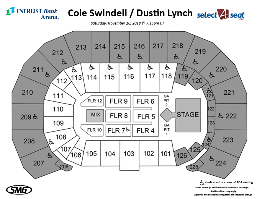 Seating Charts Events And Tickets Intrust Bank Arena